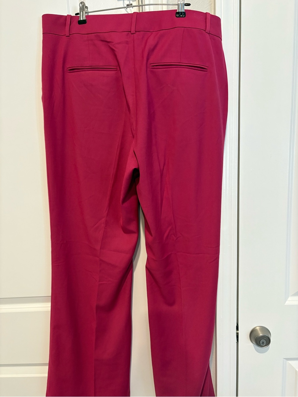 Ann Taylor Wide-Leg High-Waist Pants in Berry Pink - Picture 3 of 4